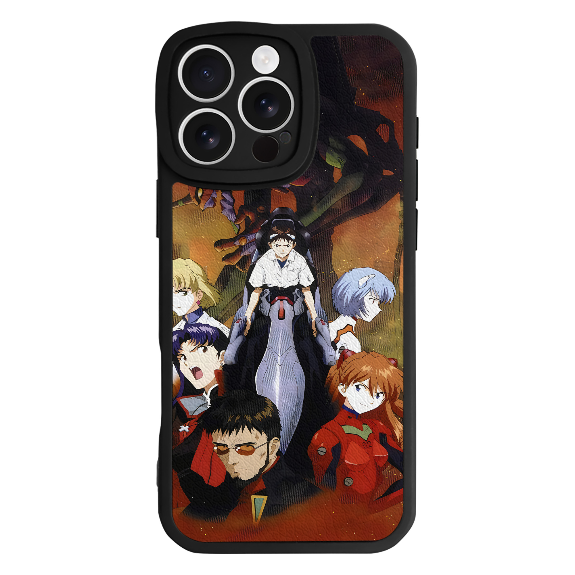 （画像用） EVA 新世紀エヴァンゲリオン 【iPhone 16シリーズ対応】シリコンスマホケース（レザー調） 材質：シリコン